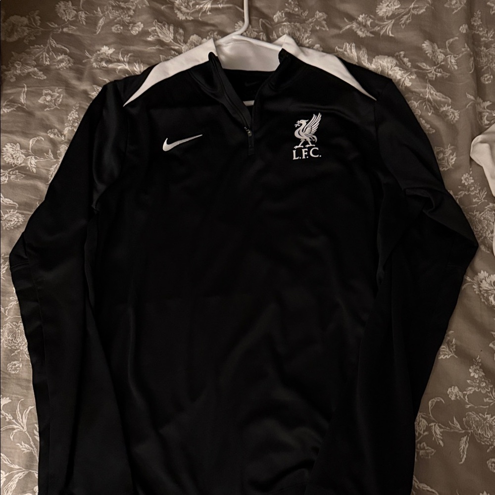 Nike LFC Black and White Quarter-Zip Top